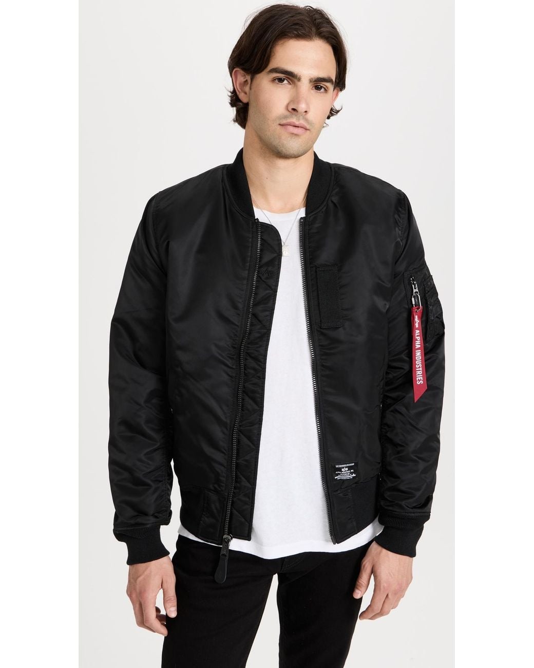 Alpha Industries Black Ma-1 Regular Fit Flight Jacket for men