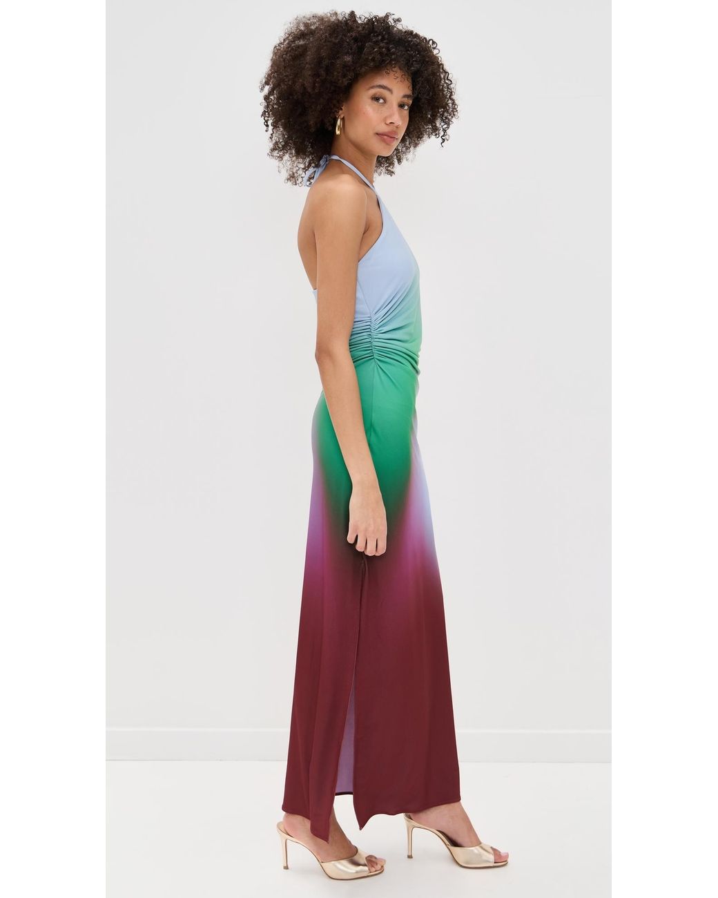 chinese dress ladies Biscay Maxi Dress Blue in Chiffon