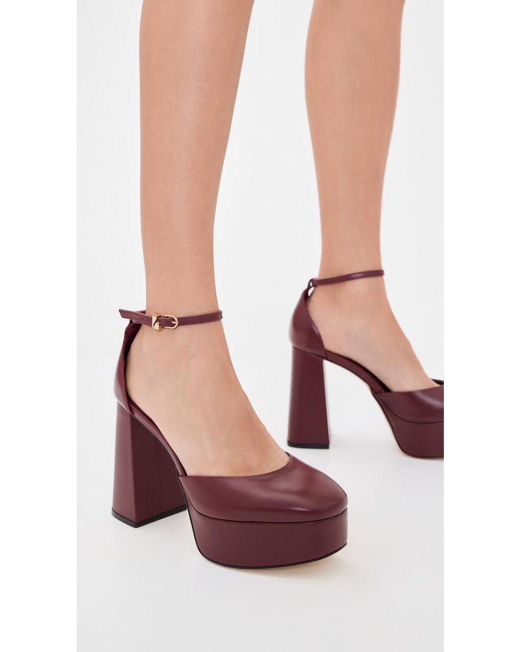 Larroude Multicolor Ari Leather Platform Pumps