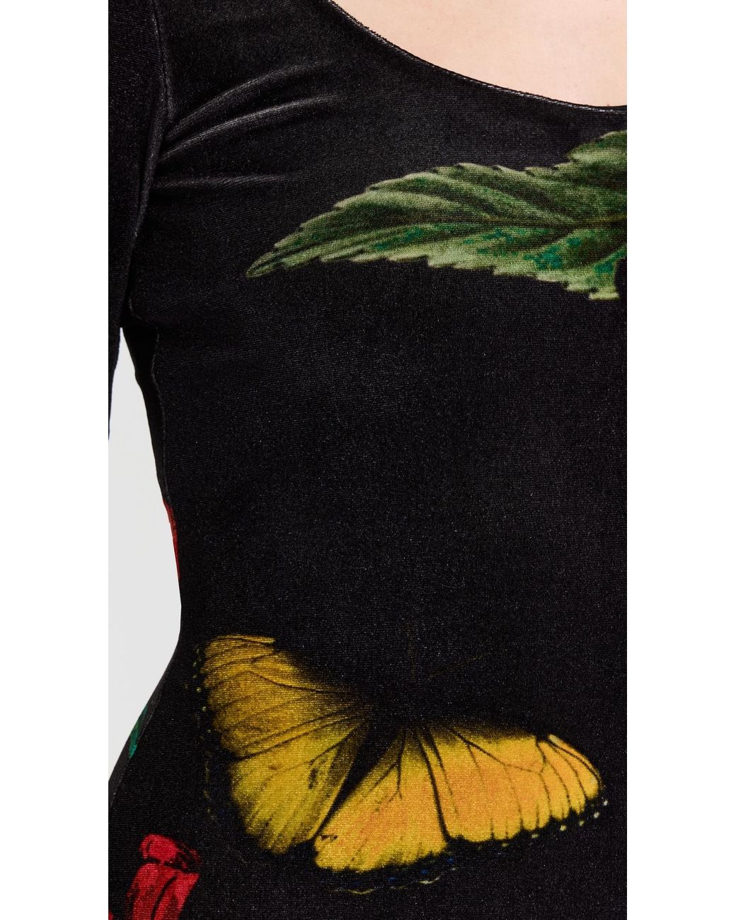 Alice + Olivia Delora Velvet Dress in Black | Lyst