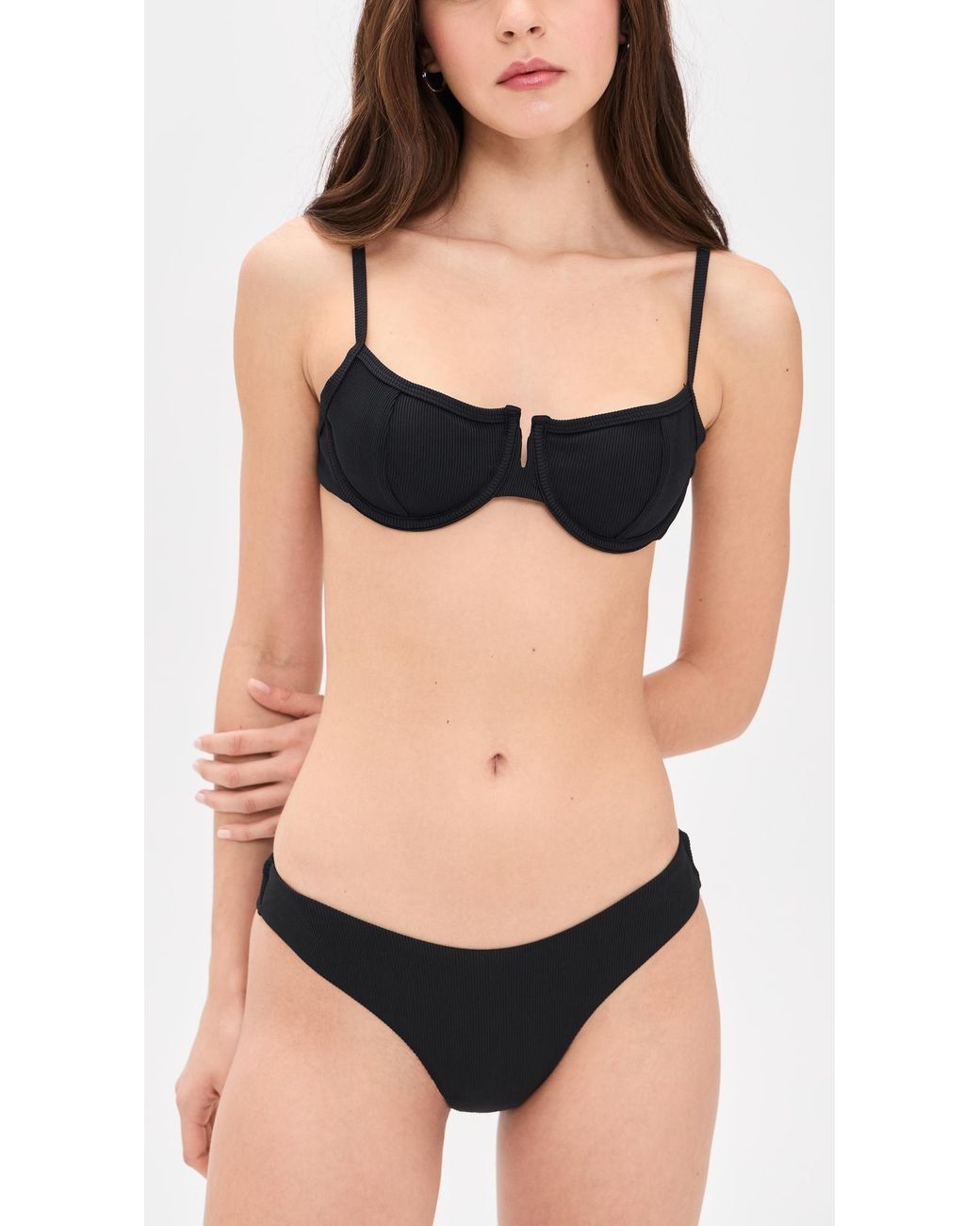 LSPACE Black Hunter Bikini Top