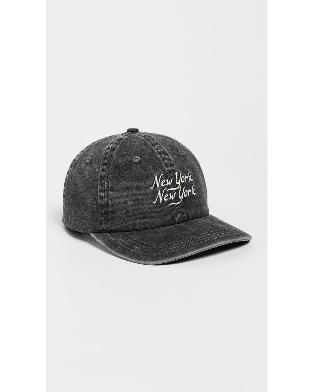 Corridor NYC Black Washed Script Cap for men