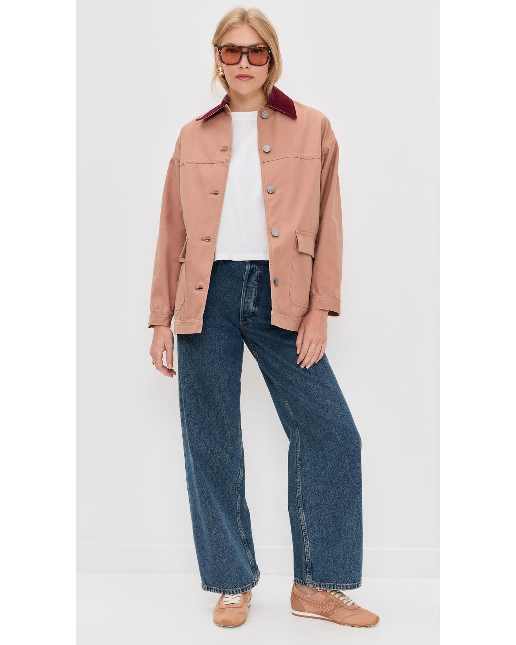 Le Bos Multicolor Dree Mid- Length Oversized Barn Jacket