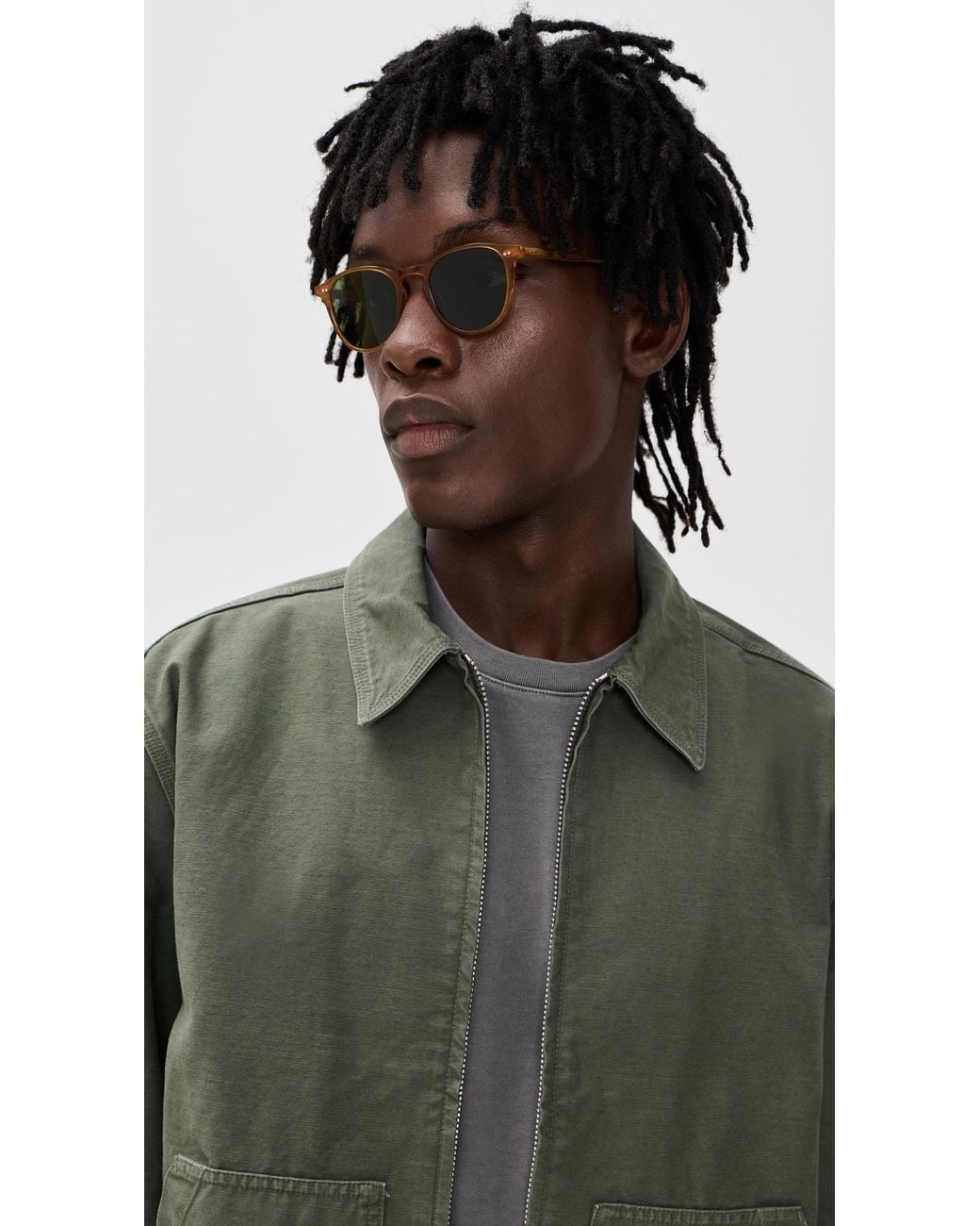 Garrett Leight Green Hampton Sunglasses