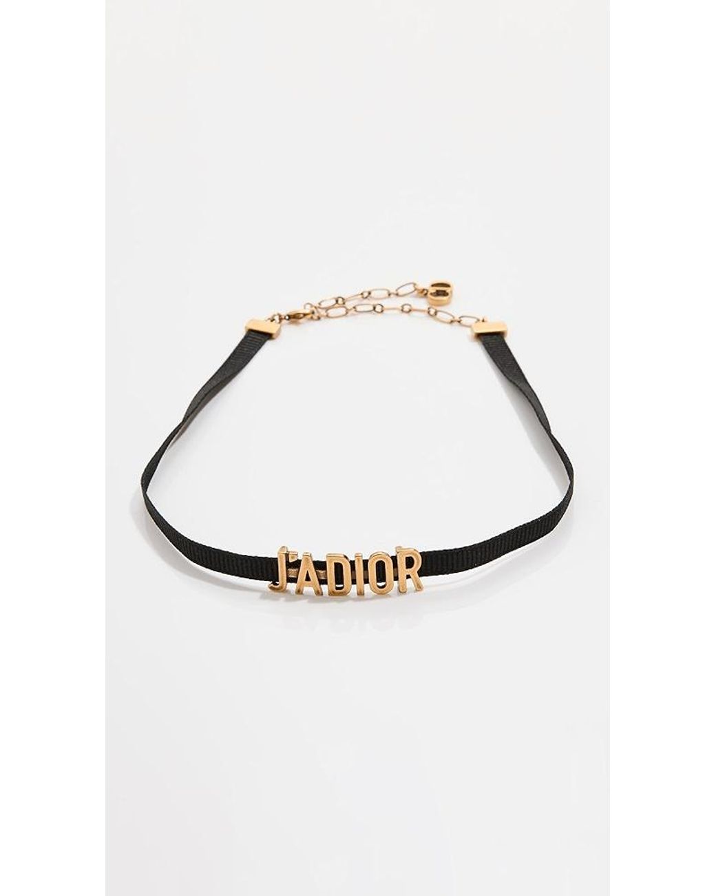 What Goes Around Comes Around Dior Black Satin Choker in White Lyst