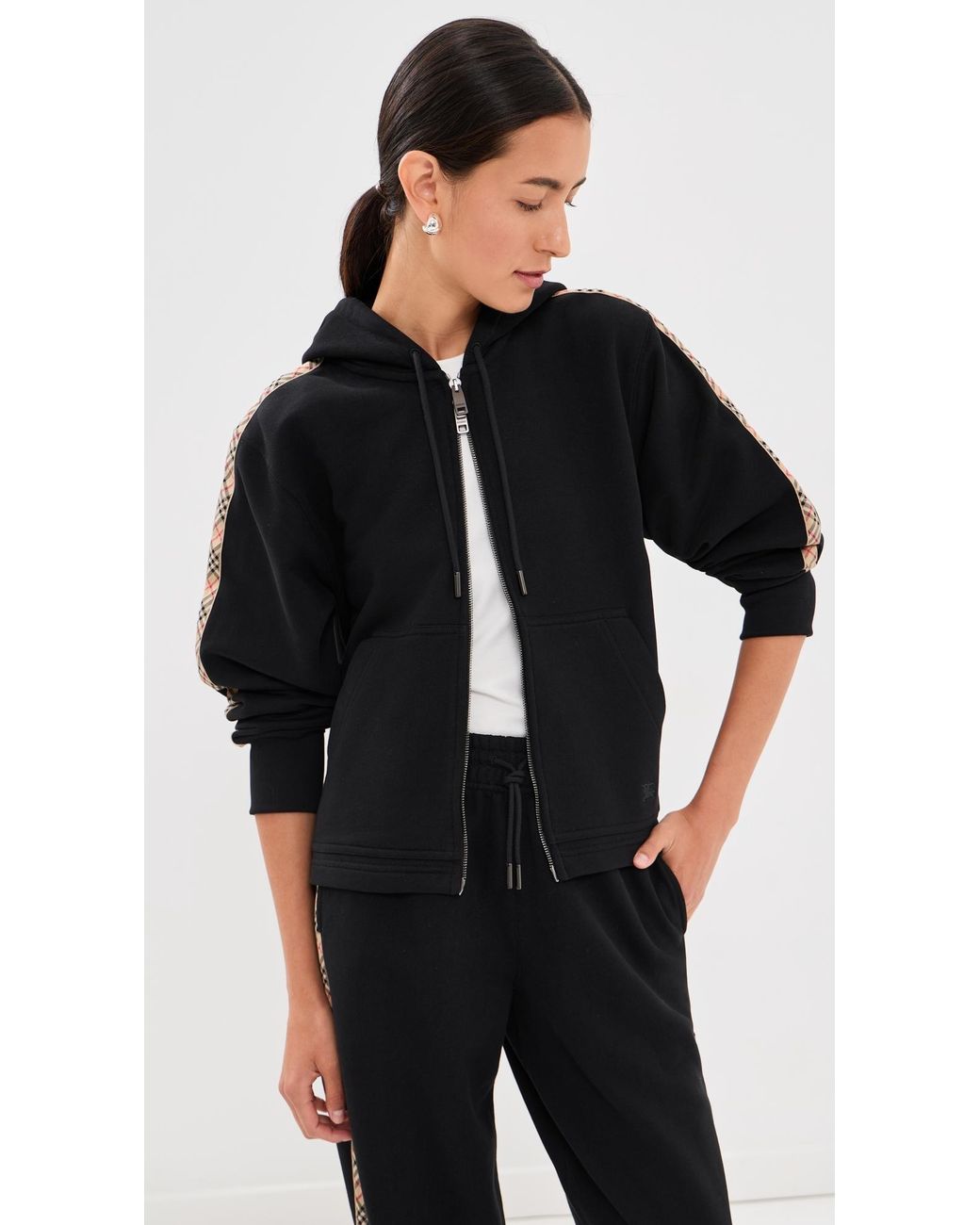 Burberry Black Harper Zip Up Jacket