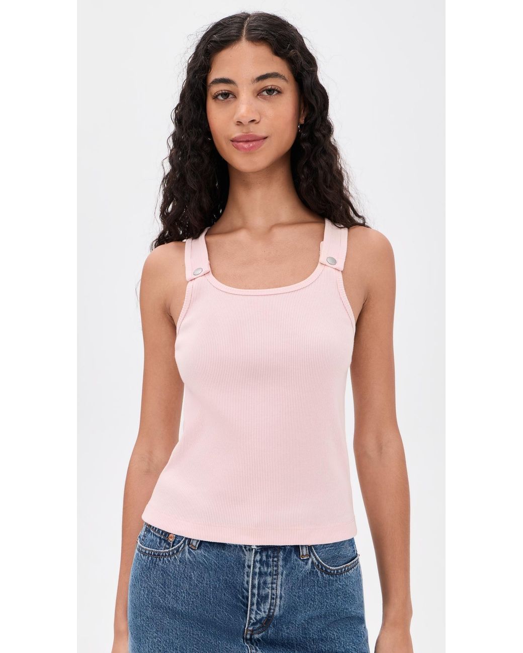 Still Here Pink Snap Tank