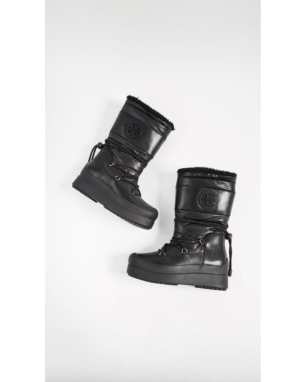 Tory Burch Cliff Snow Boots in Black | Lyst
