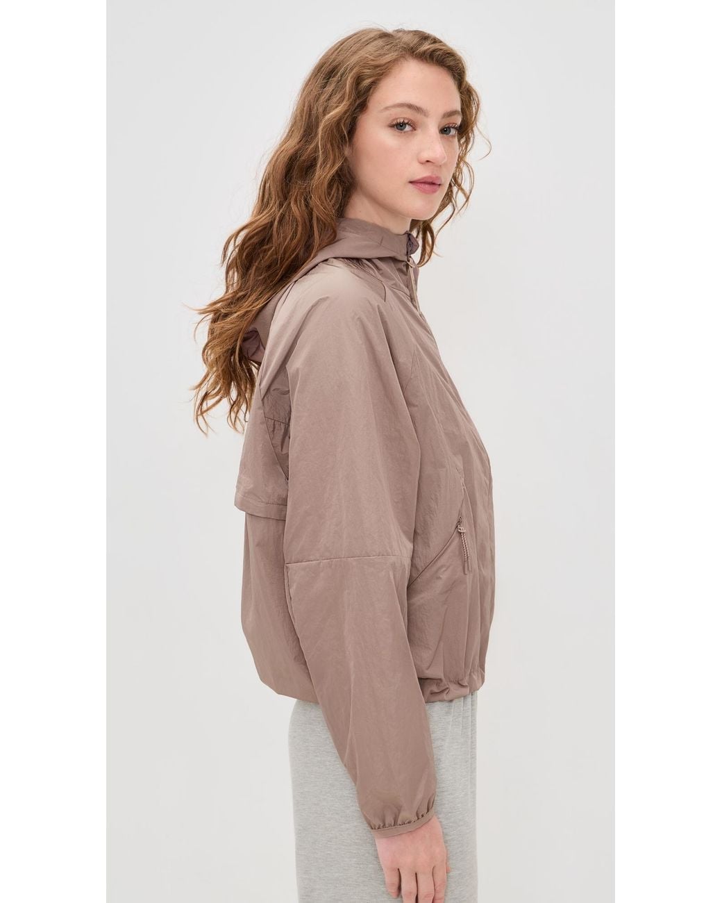Beyond Yoga Brown Limitless Hooded Jacket