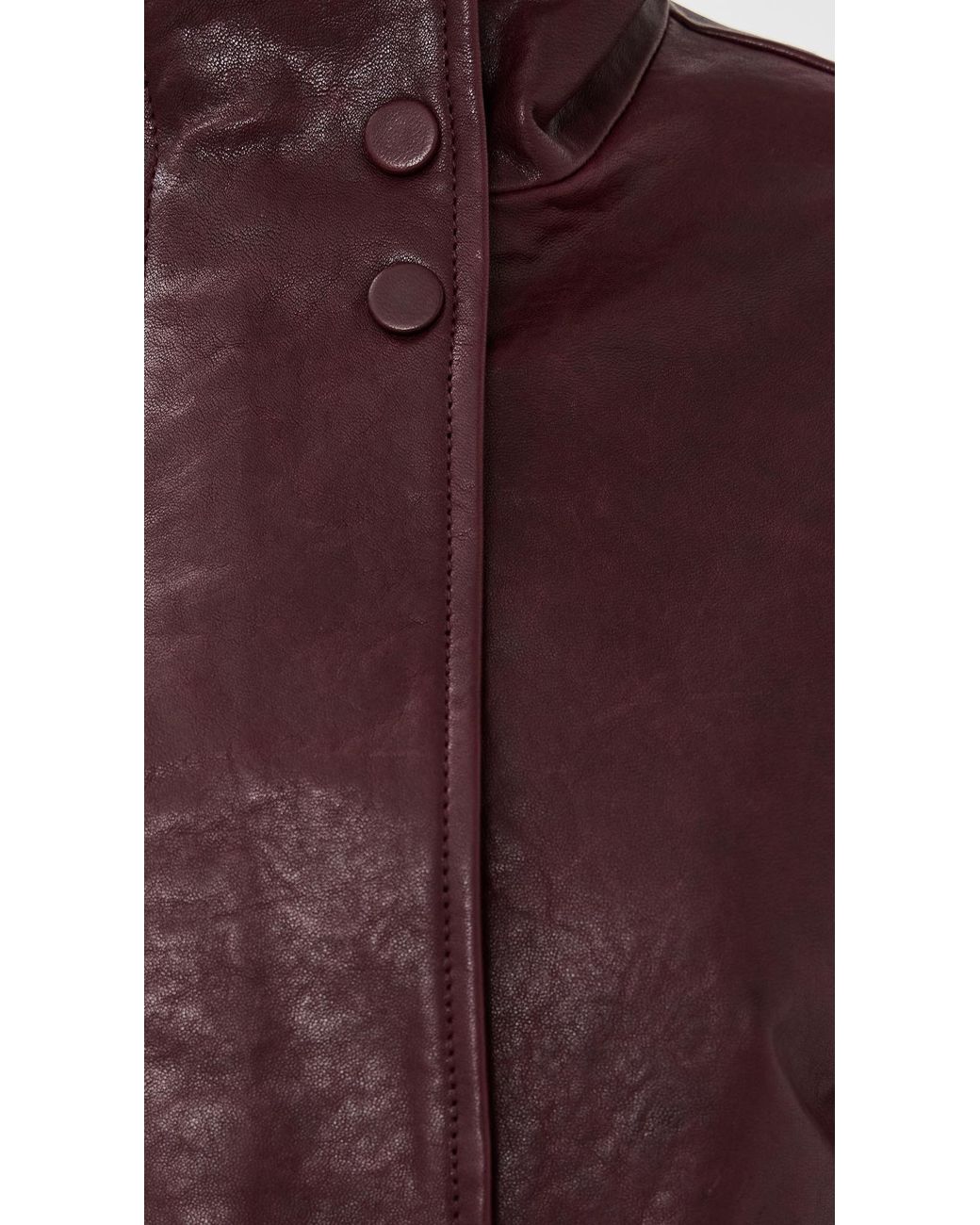 Veronica Beard Red Bateman Leather Jacket