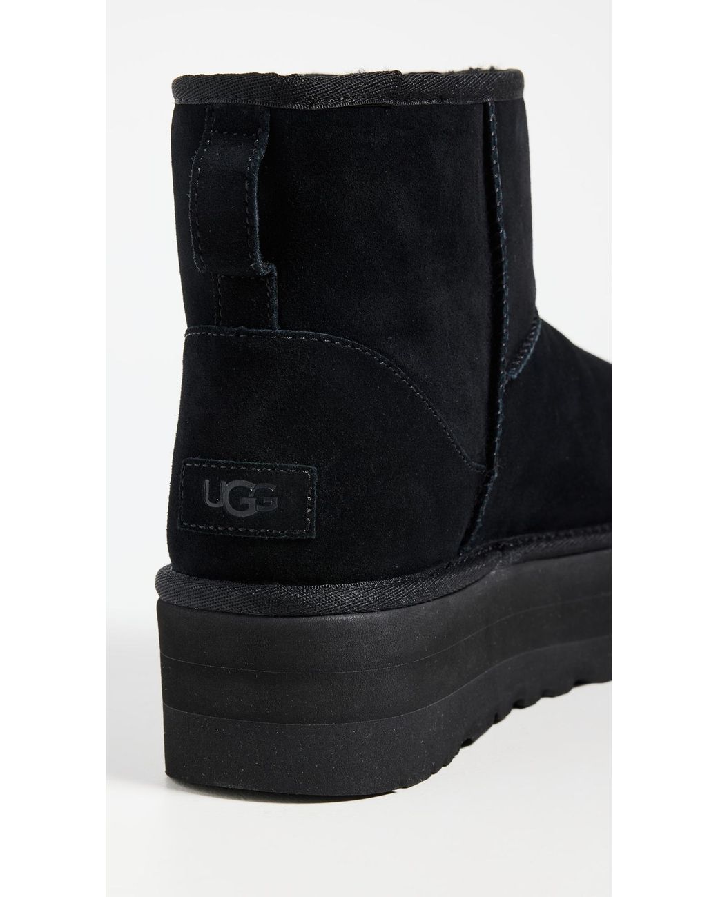 UGG Classic Mini Platform Suede Classic Boots in Black Lyst Canada