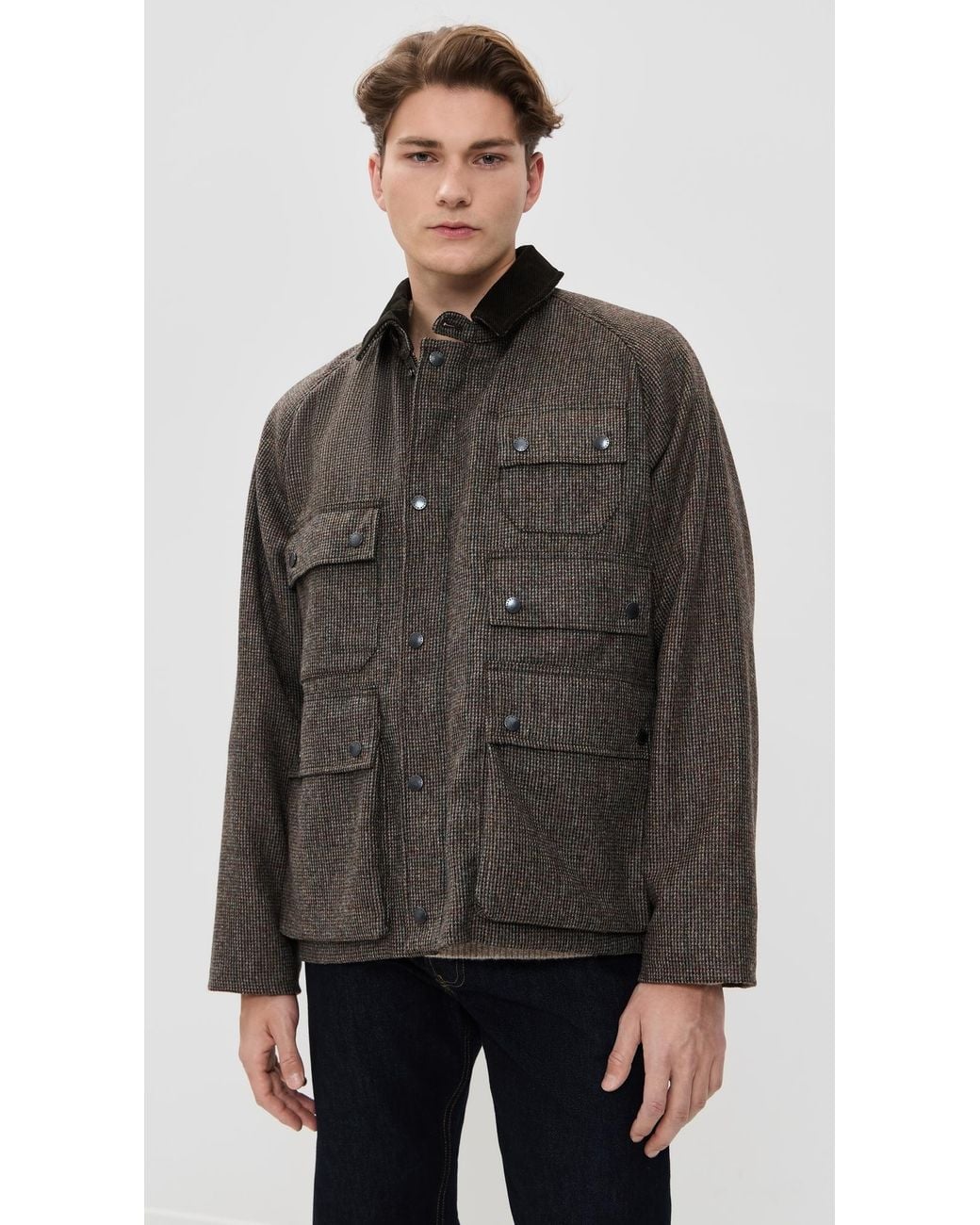 Barbour Black Editor Wool Jacket for men