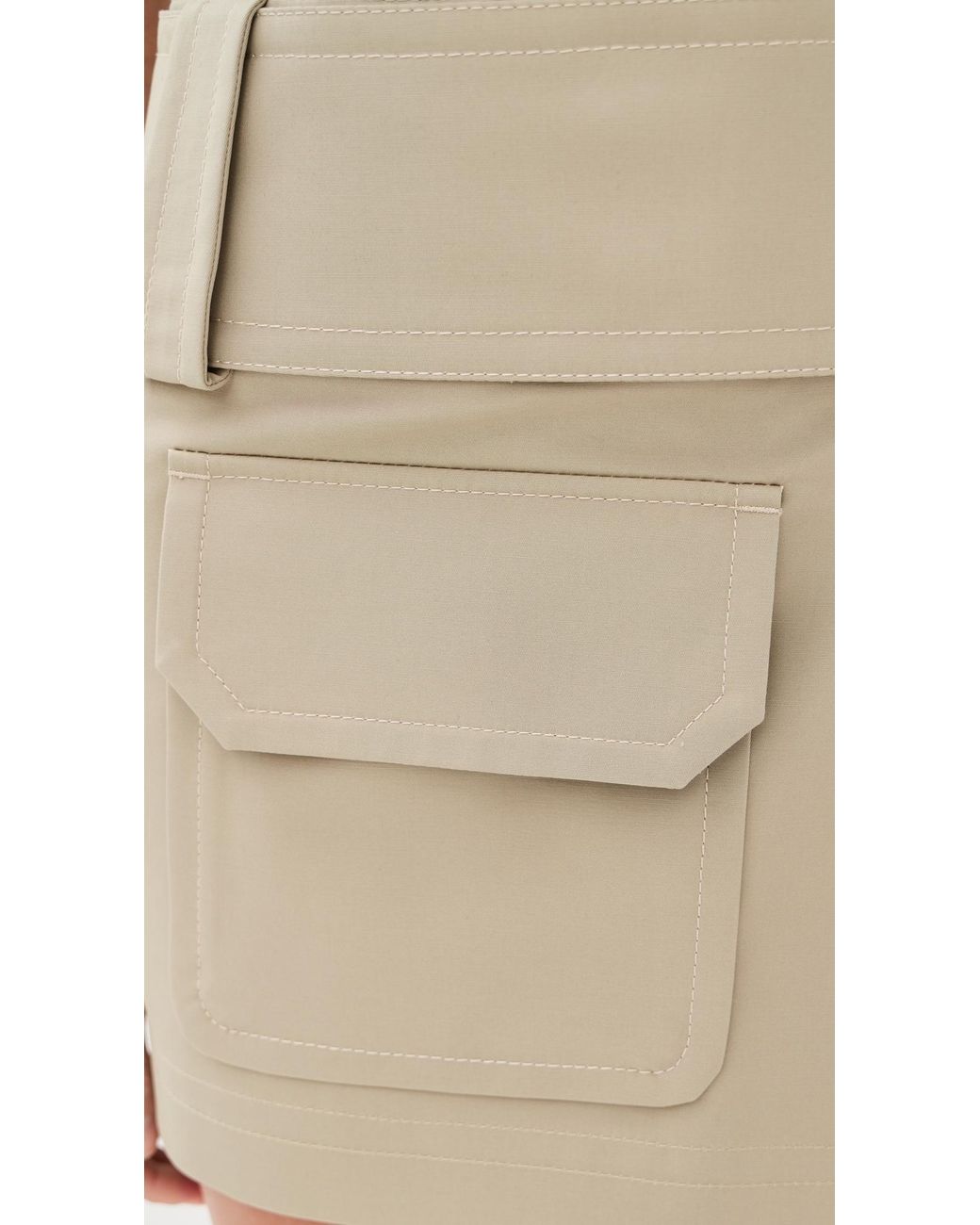 AMI Natural Wrap Mini Skirt