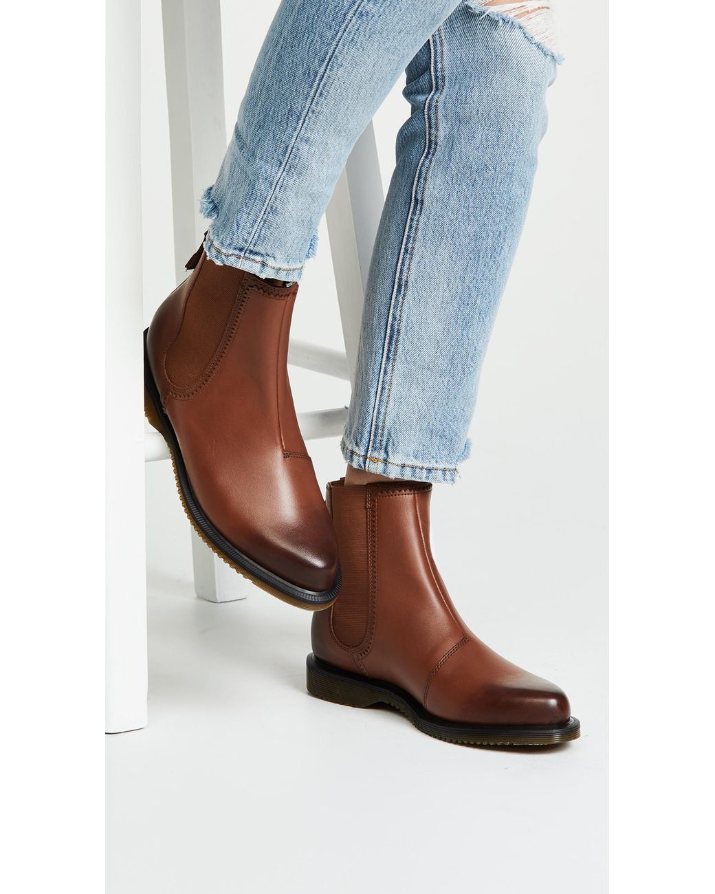 Dr. Martens Leather Zillow Temperley Chelsea Boots in Oak (Brown) | Lyst