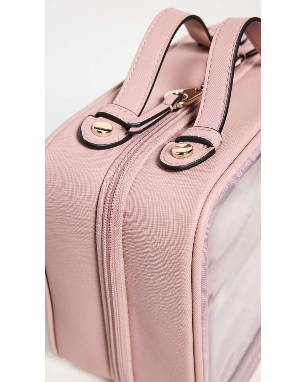 CALPAK Purple Medium Clear Cosmetics Case