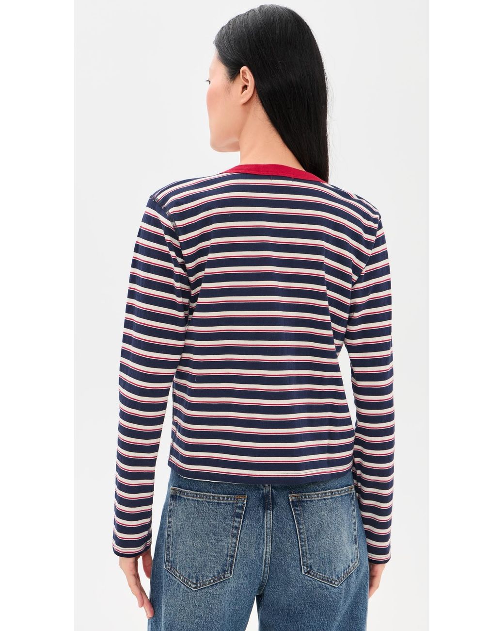 Asher Blue Lucy Stripe Tee