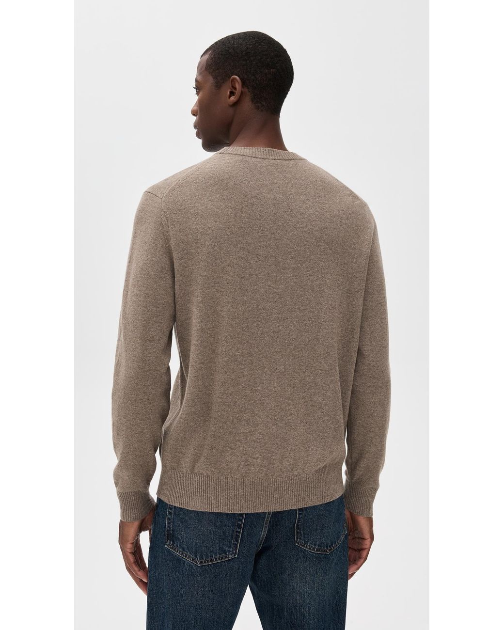 Theory Brown Hilles Crew Neck Sweater for men
