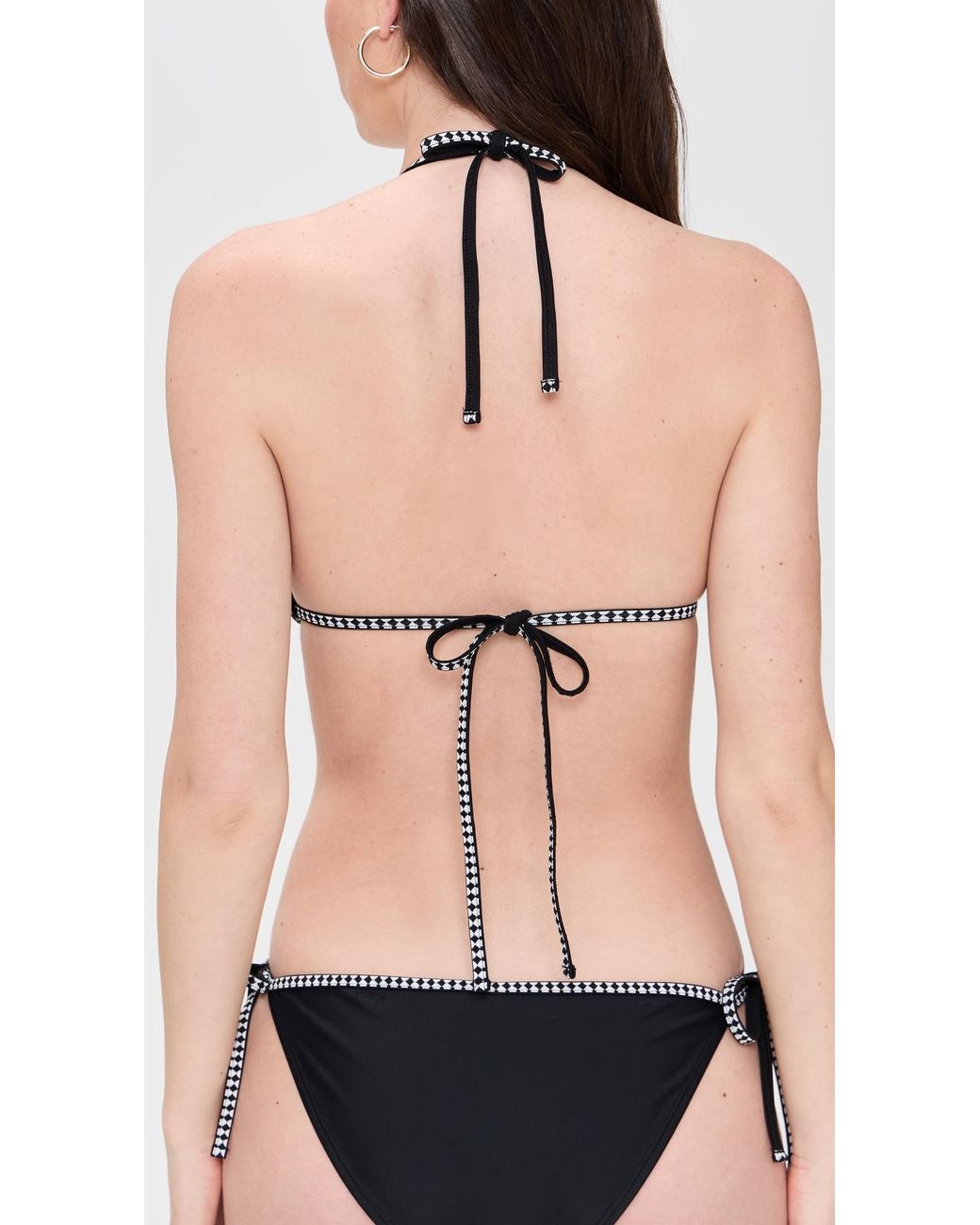 Lemlem Black Lena Triangle Bikini Top