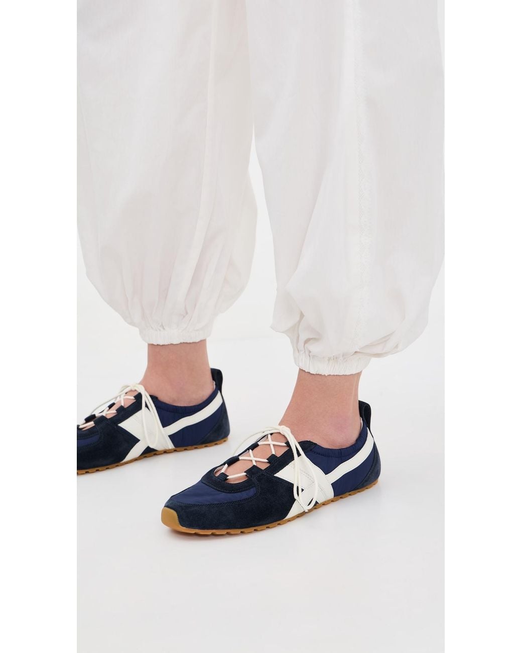 Tory Burch Blue Hank Ballet Sneaker