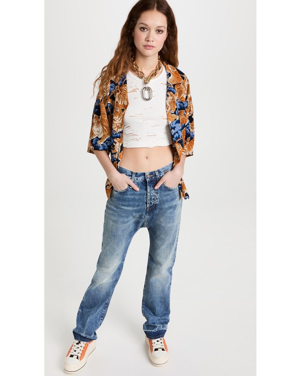 R13 Multicolor Distressed Tank