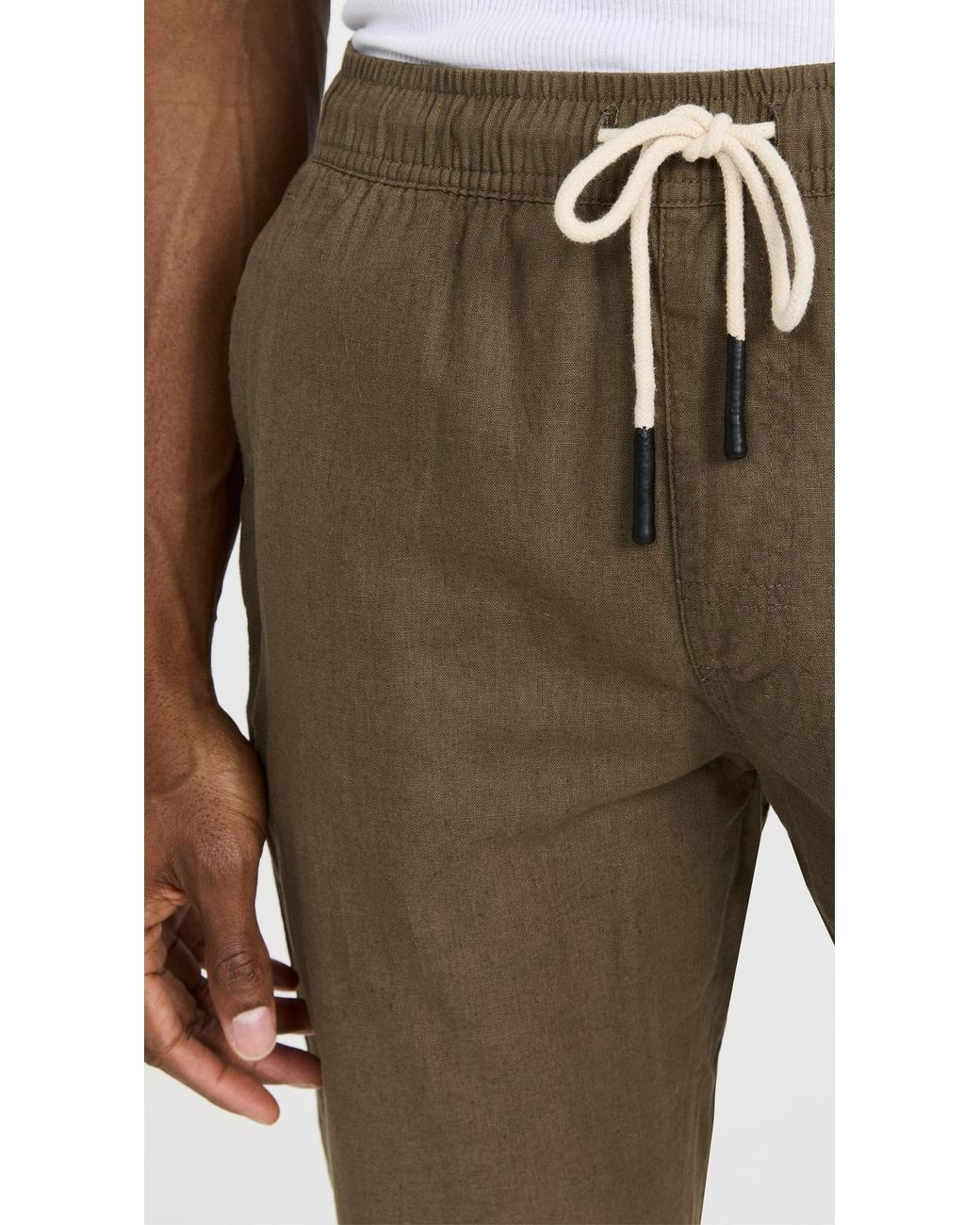 Oas Green Linen Pants for men