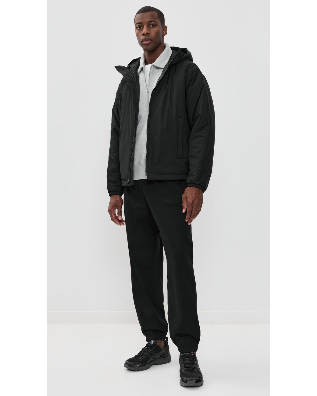 Reigning Champ Black Nylon Ripstop Signal Hooded Jacket for men