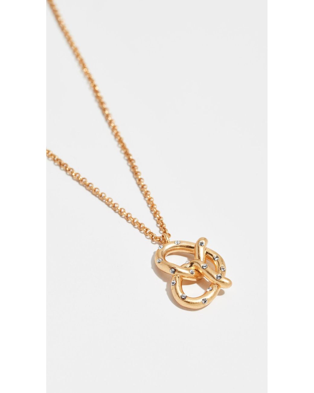 Kate Spade Dashing Beauty Pretzel Pendant Necklace in Metallic Lyst
