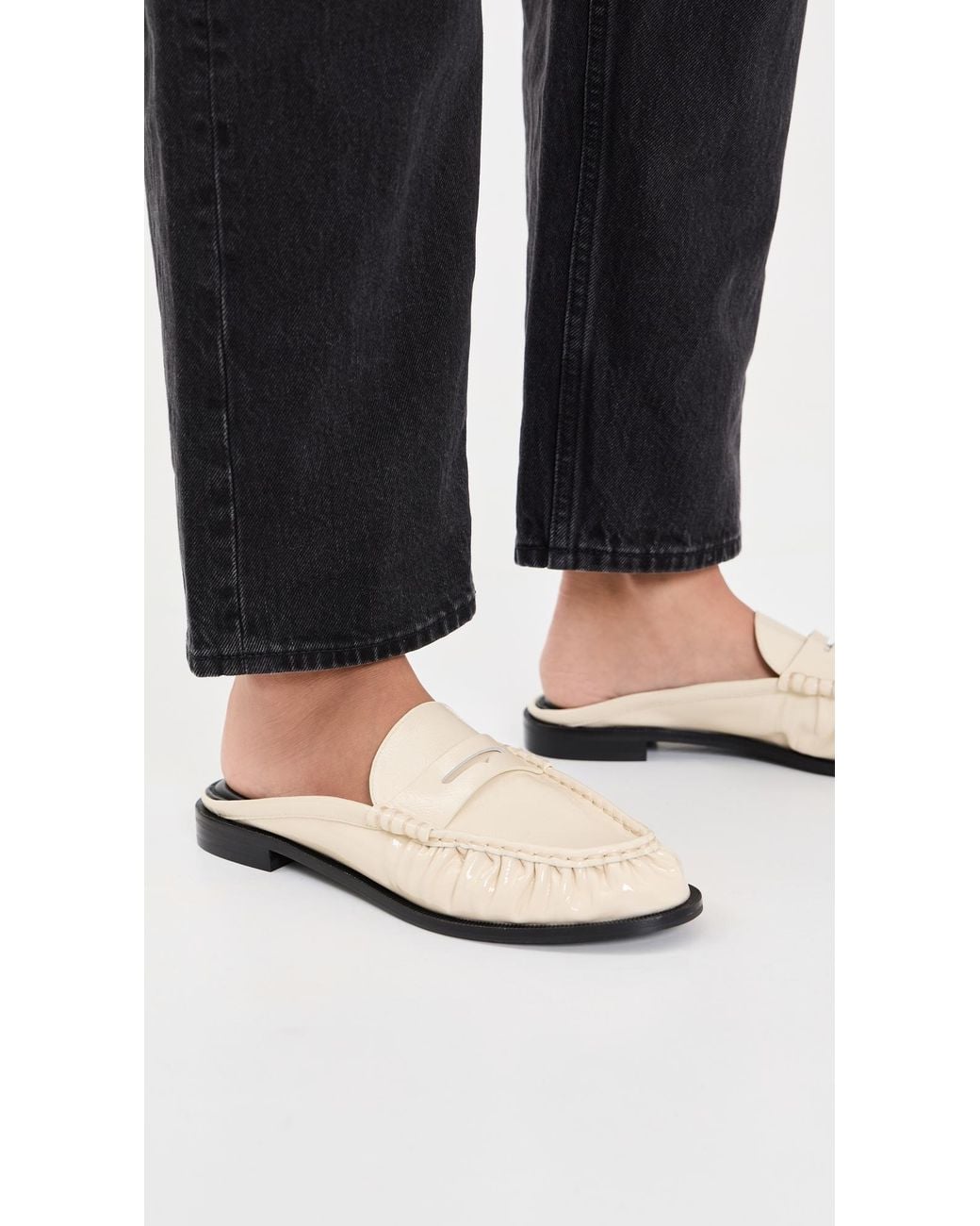Rag & Bone White Lexi Loafer Mules