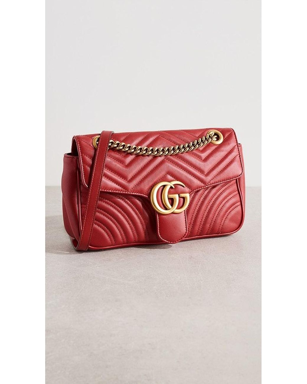 Gucci red medium marmont bag hotsell