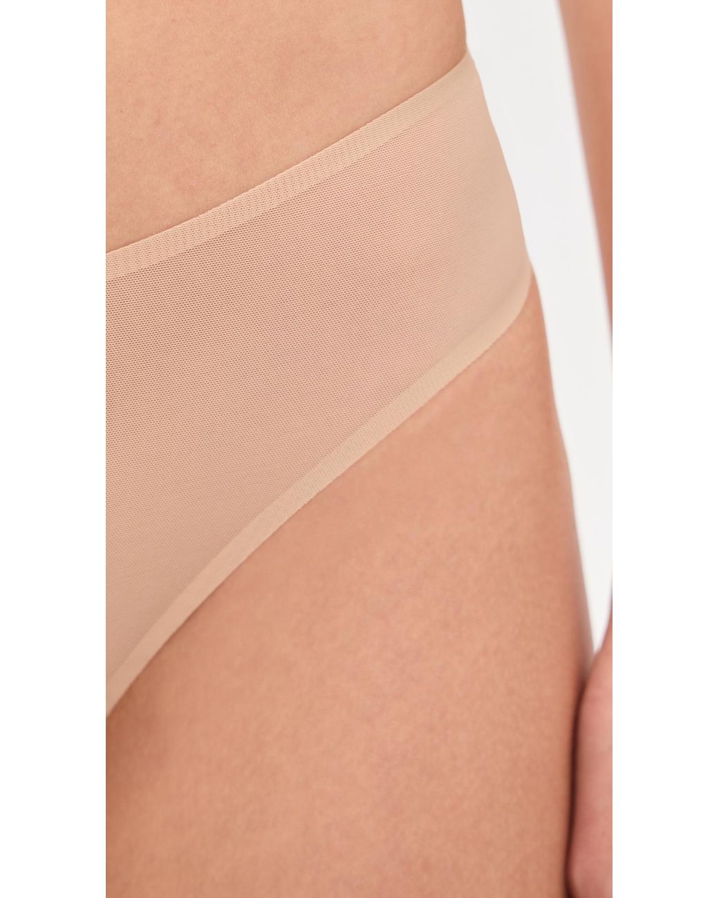 Commando White Chic Mesh Thong