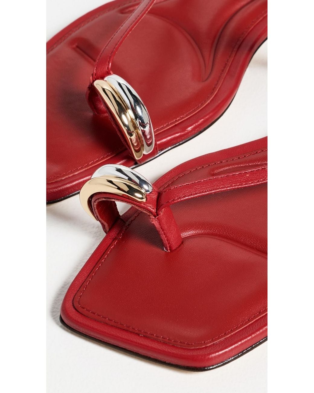 Vince Red Polli Toe Loop Sandals