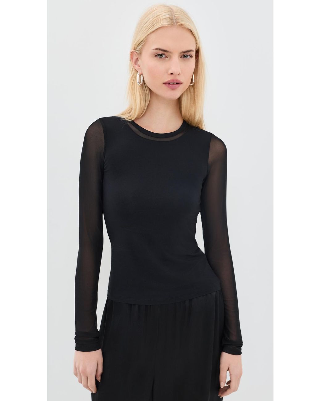 Rag & Bone Black Luca Shadow Tee