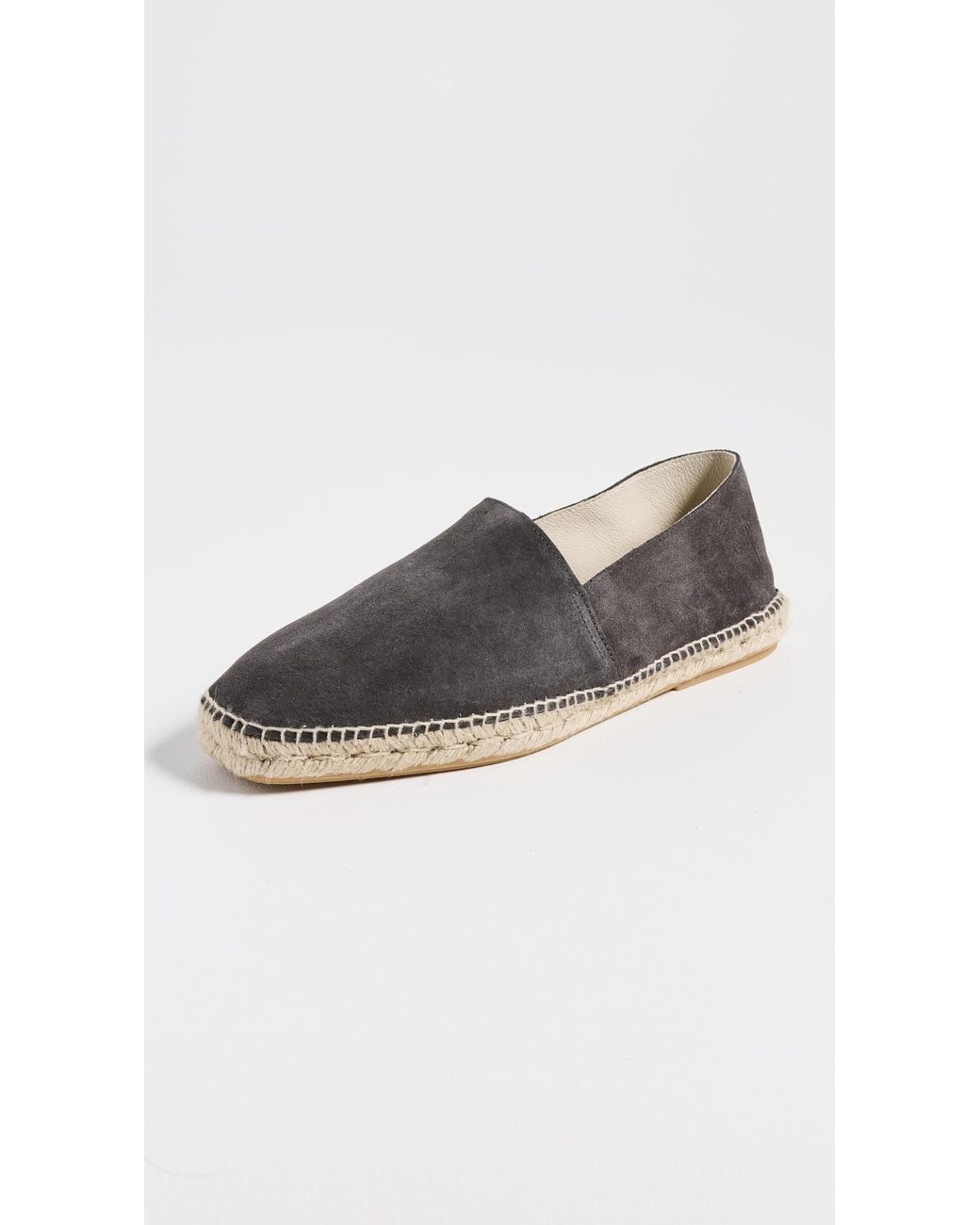 Manebí Black Suede Square Toe Espadrilles for men