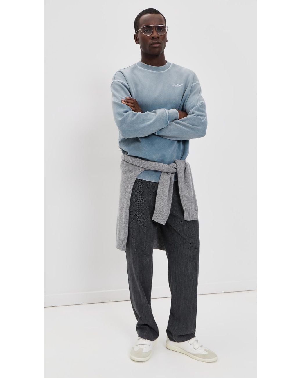 Malbon Blue Range Fragment Sweatshirt for men