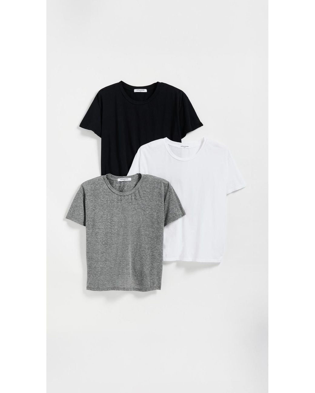 PERFECTWHITETEE Gray Harley Tee 3 Pack