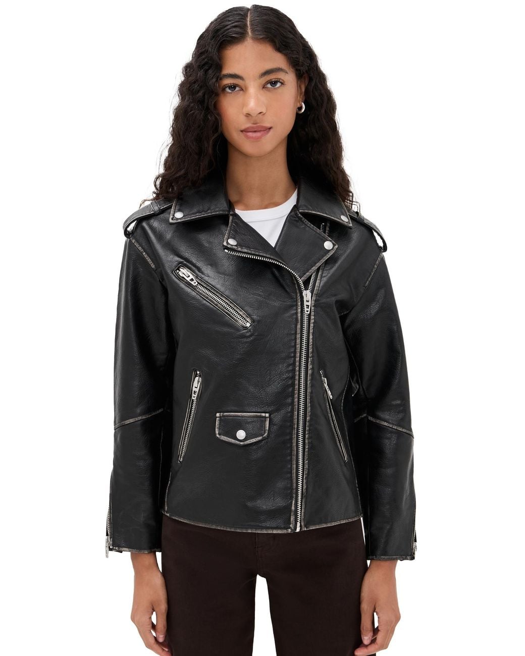 Blank NYC Black Between Faux Leather Jacket