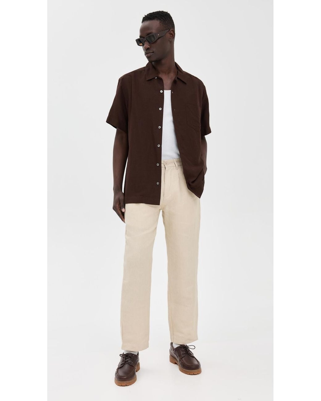 Far Afield Natural Ryder Linen Pants for men