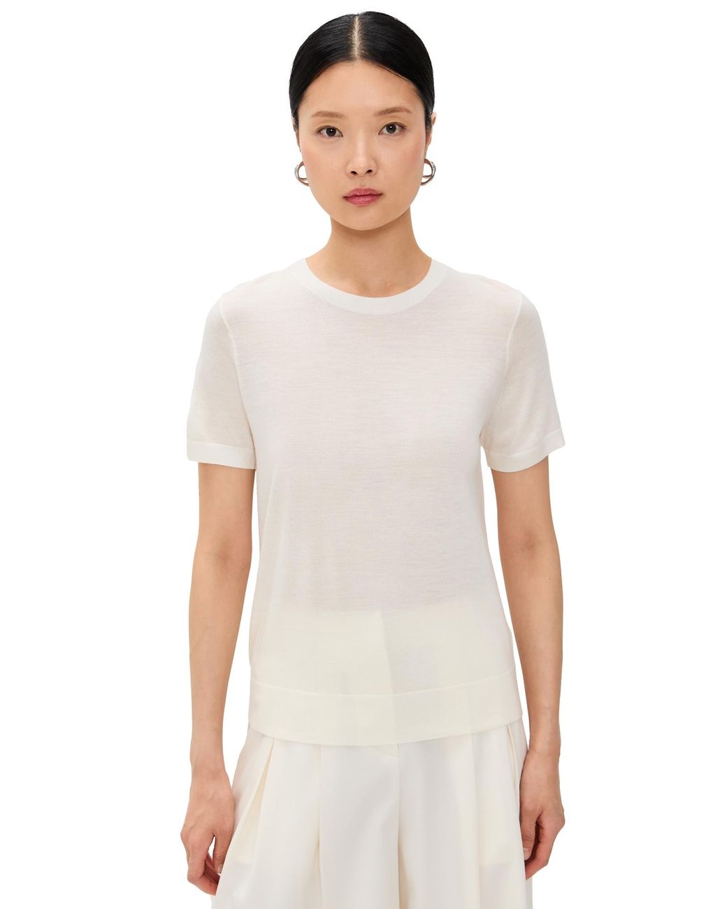 Theory Basic Tee in White | Lyst