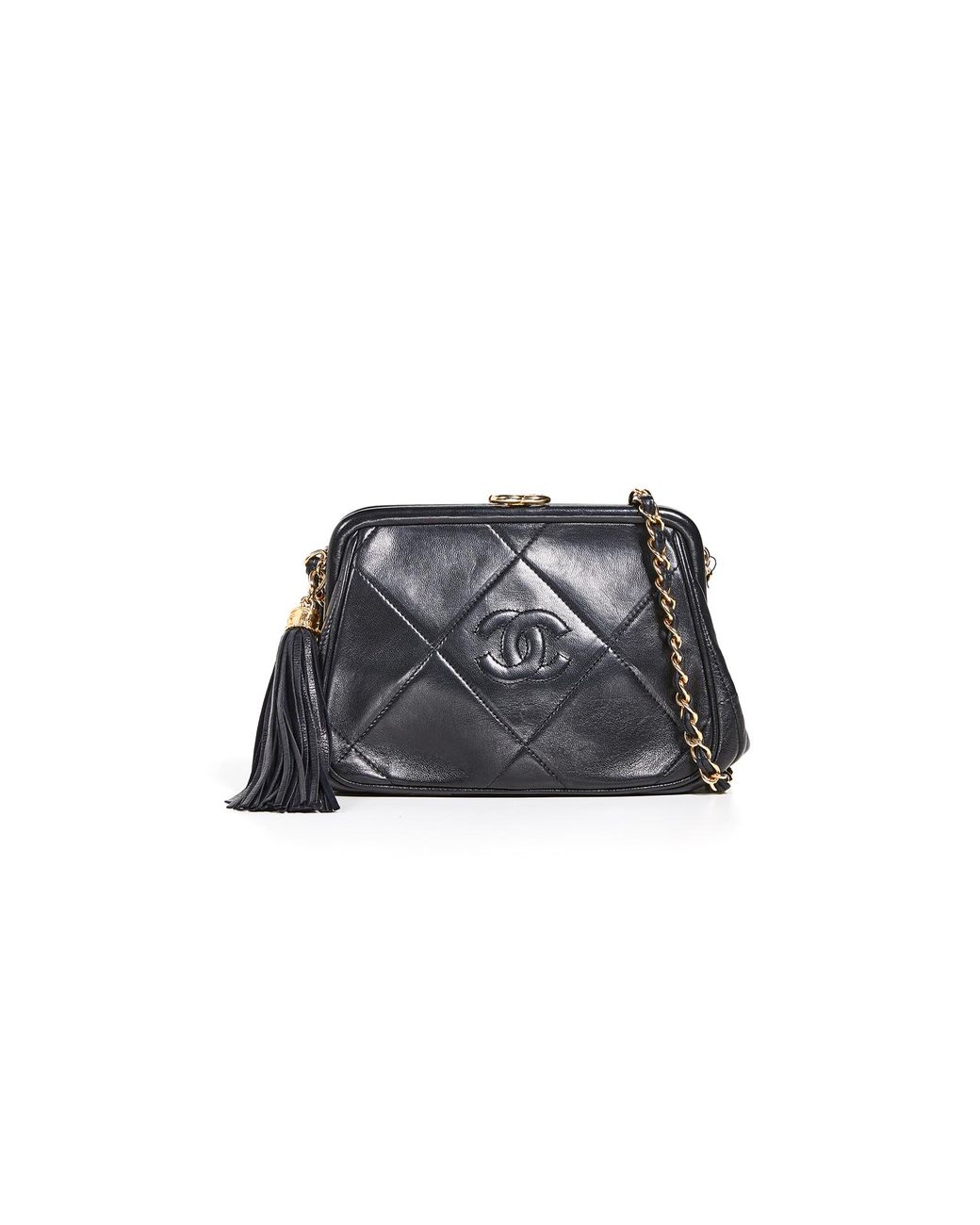What Goes Around Comes Around Chanel Kiss Lock Mini Bag in