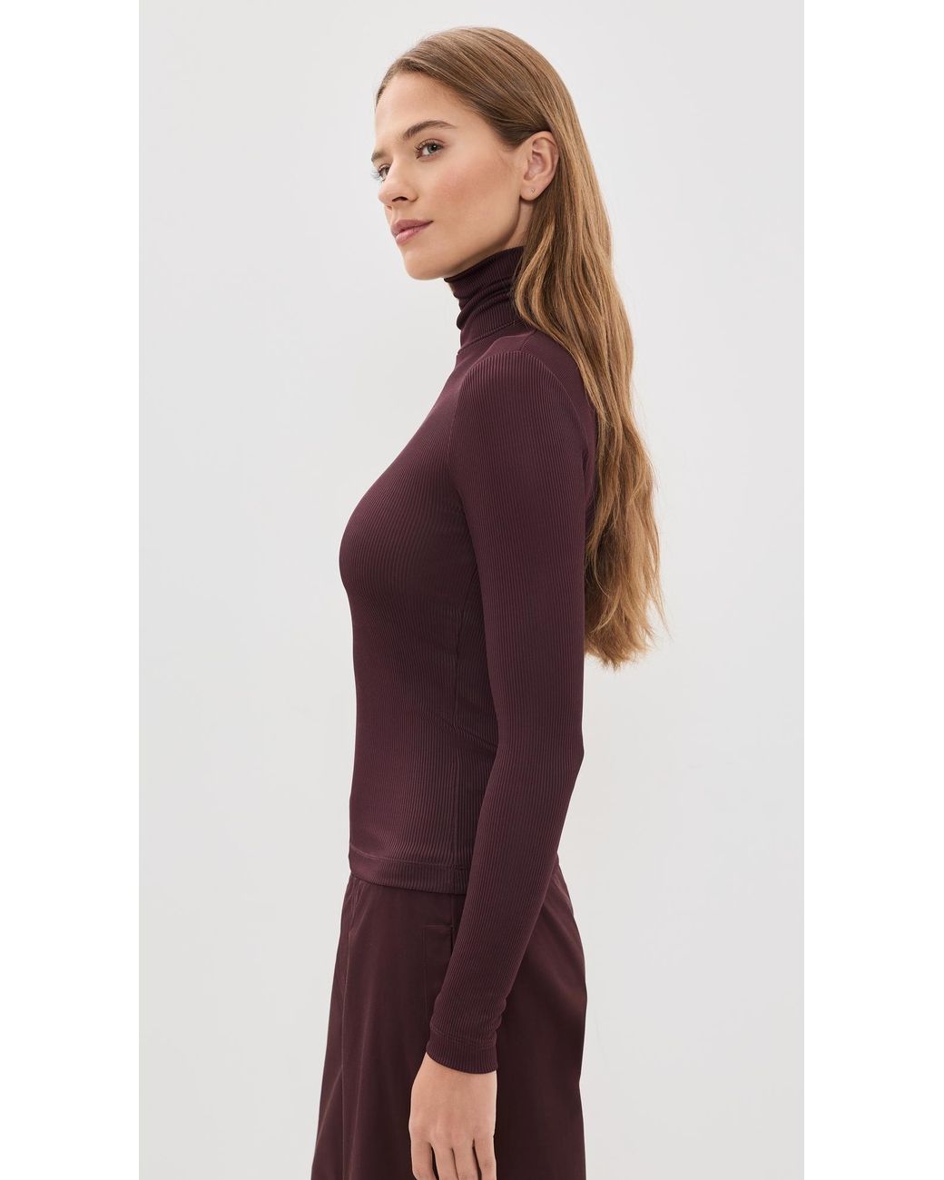Agolde Purple Caryle Turtleneck Top
