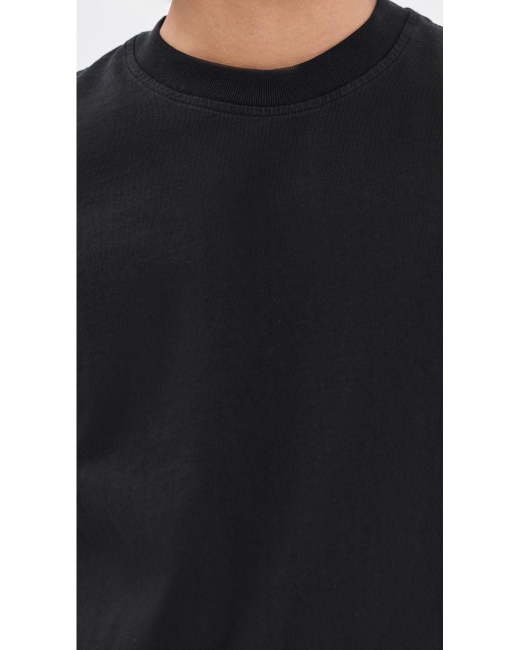 Agolde Black Asha Mock Neck Tee for men