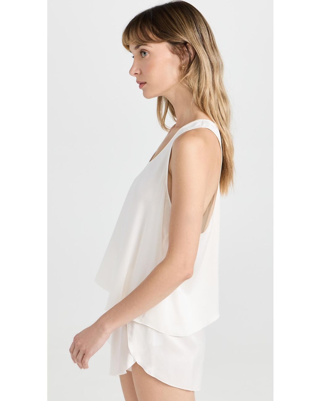 Lunya White Washable Silk Set