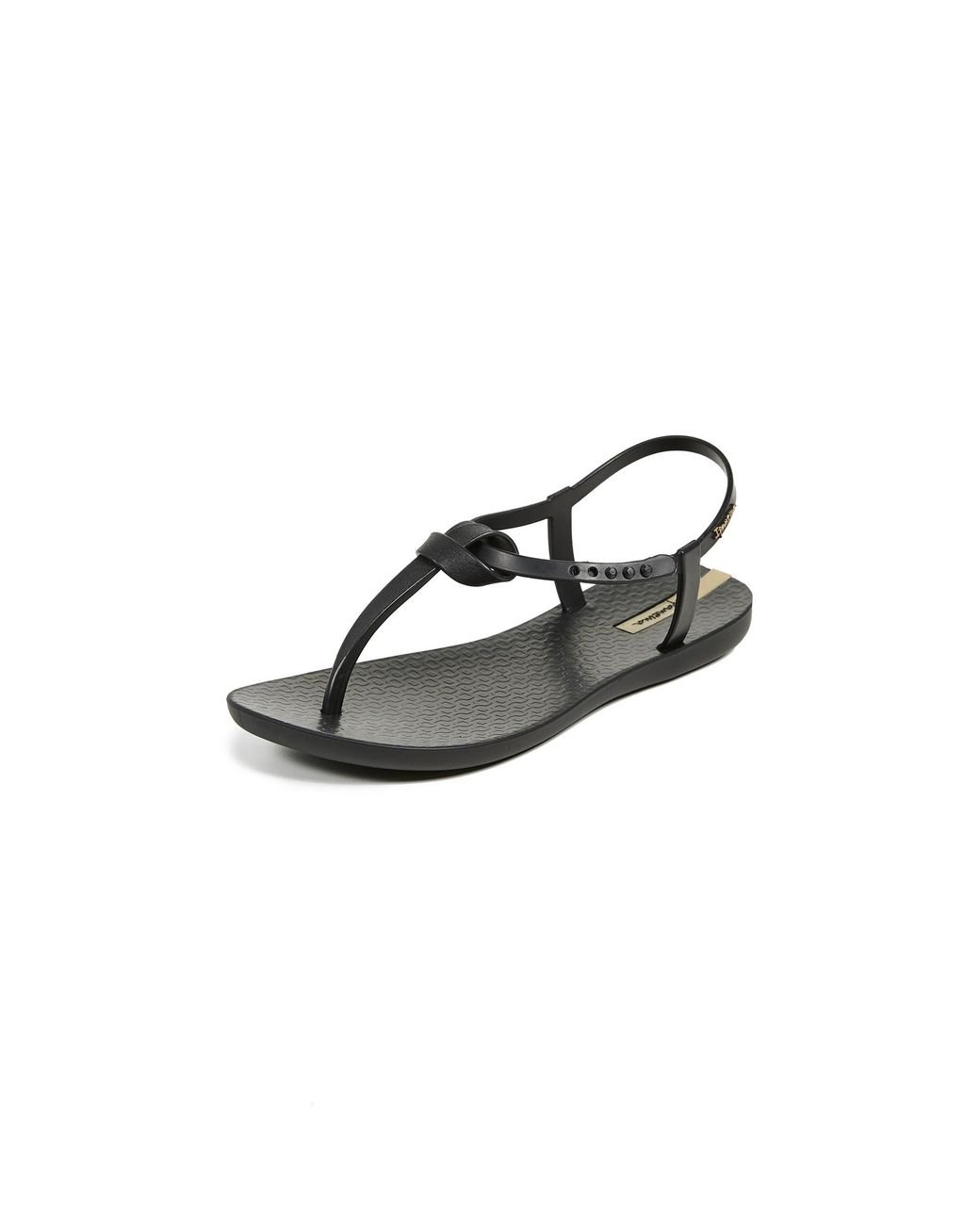 Ipanema Ellie Knot T-strap Sandals in Black | Lyst