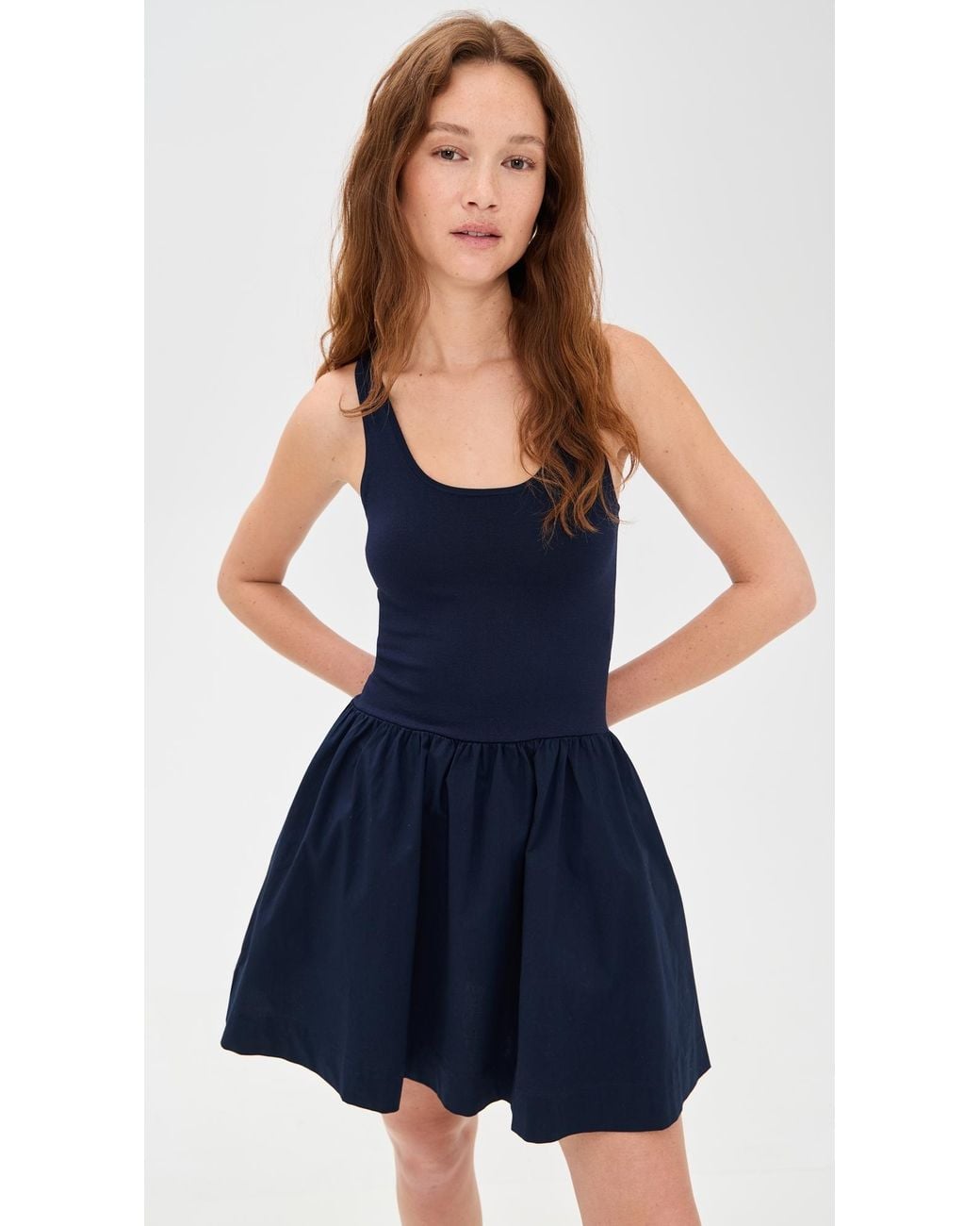 knee length dresses for ladies Pistola - Rosie Mini Dress Smocked Waist Dress