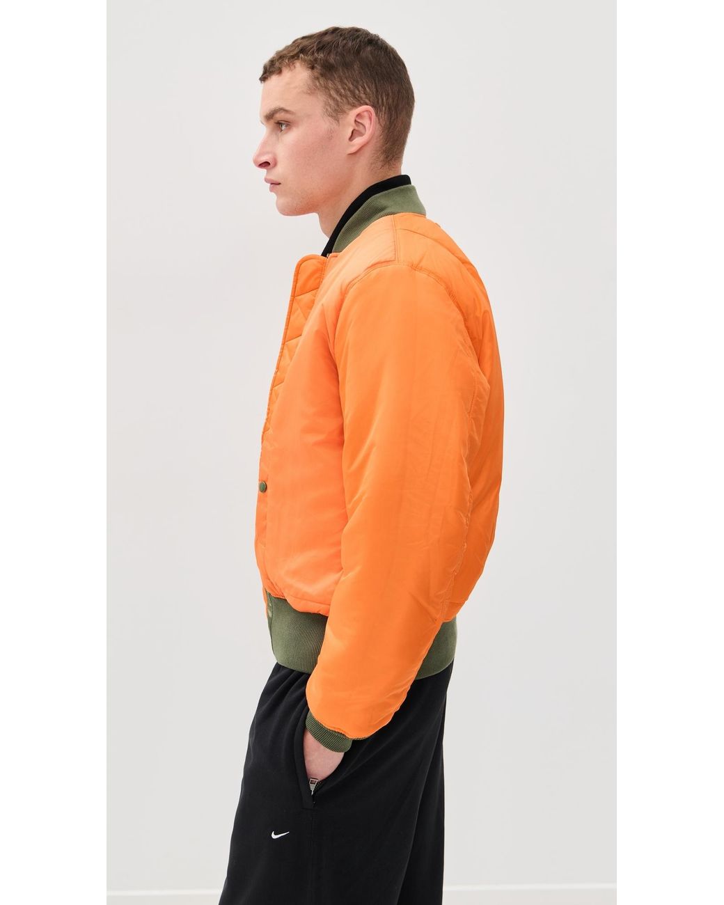 Alpha Industries Green Ma-1 Heritage Fit Flight Jacket for men