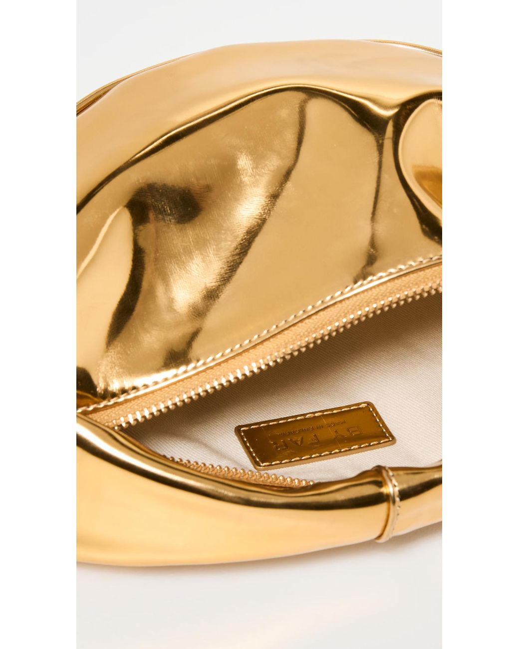 BY FAR Baby Cush Gold Lac Bag in Metallic Lyst