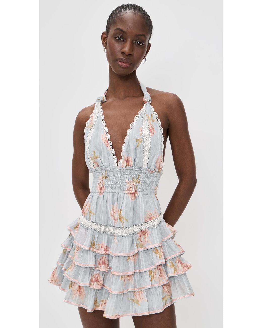 LoveShackFancy Multicolor Kerch Mini Dress