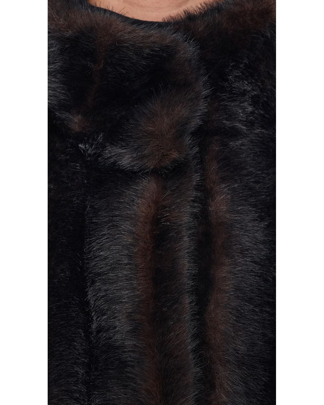 Apparis Black Iris Shaved Mink Bomber Jacket