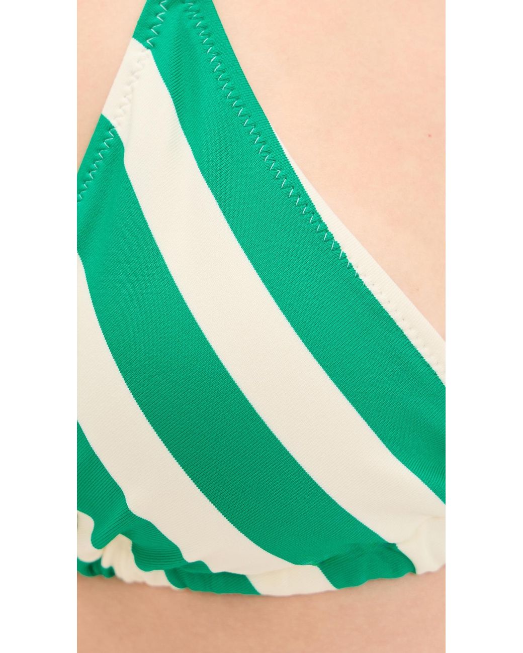 Lemlem Green Malia Triangle Bikini Top