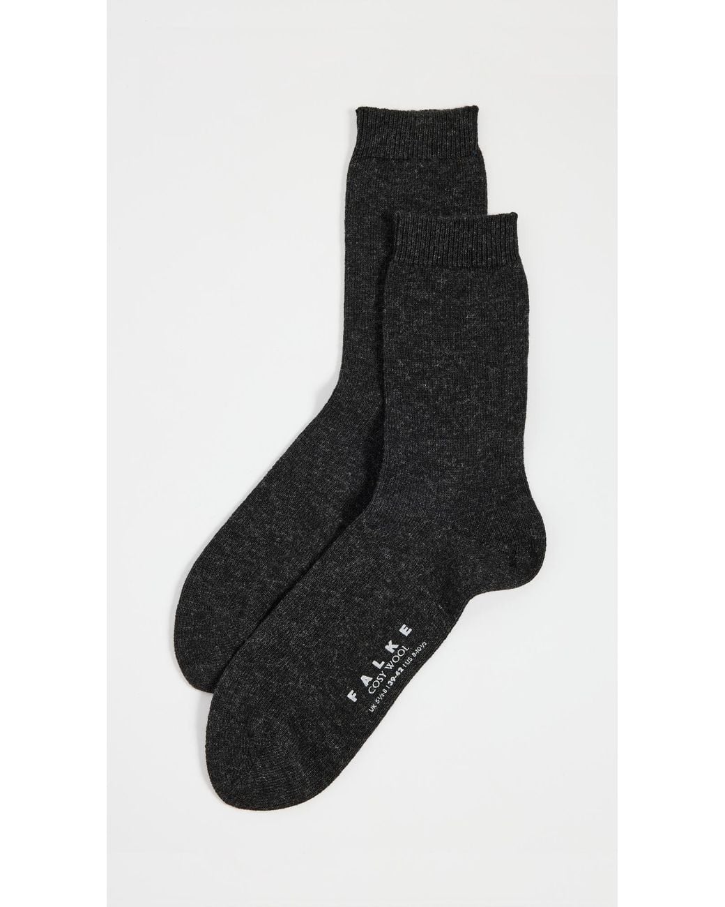 Falke Black Cozy Wool Socks